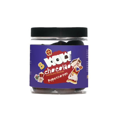 Pepernoten - Sinterklaas - Chocolate Truffles - 130g jar - WOW Chocolao!