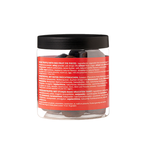 Rood Fruit Taart-chocoladetruffels - Geschenkpot 130 g