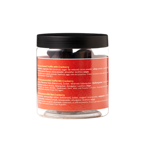 Cranberry Chocolate Truffles Gift Jar 130g | Fruity Luxury Chocolate