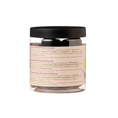 Pistache Macaroon Chocoladetruffels – 130 g Paas-cadeaupot