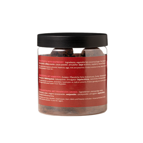Frambozen Valentine Chocoladetruffels - Cadeaupot 130 g
