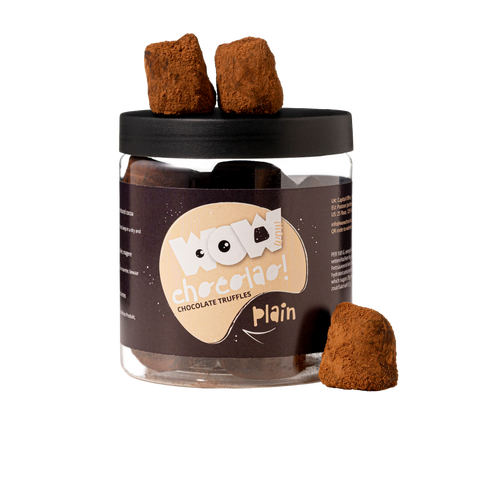 Plain chocolate truffles jar