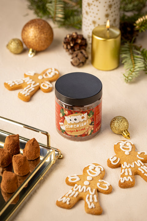 Gingerbread Chocoladetruffels – Kerst – Cadeaupot 130 g
