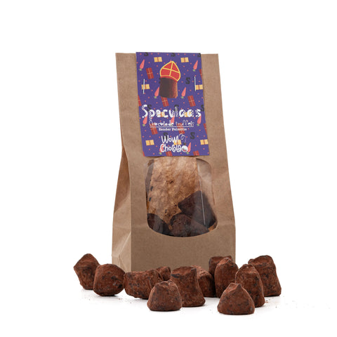 Speculaas Chocolate Truffles - Sinterklaas Edition - Biodegradable bag 130g - WOW Chocolao!