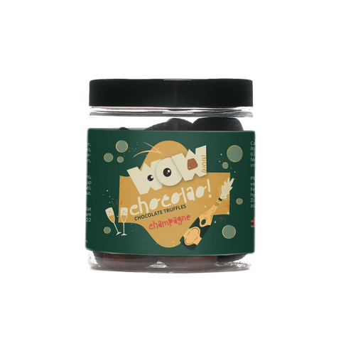 Champagne Chocolate Truffles - Gifting jar 130g - WOW Chocolao!
