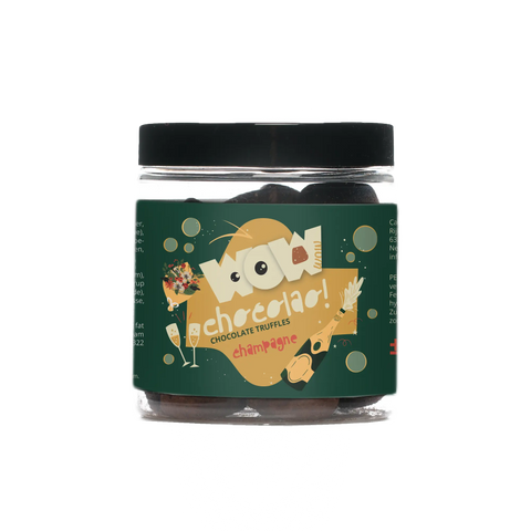 Champagne - Mother's day chocolate truffles - Gifting jar 130g - WOW Chocolao!