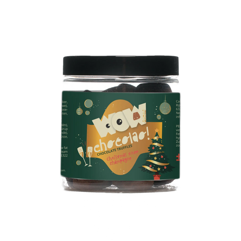 Champagne Chocolate Truffles - Christmas Edition - Gifting jar 130g - WOW Chocolao!