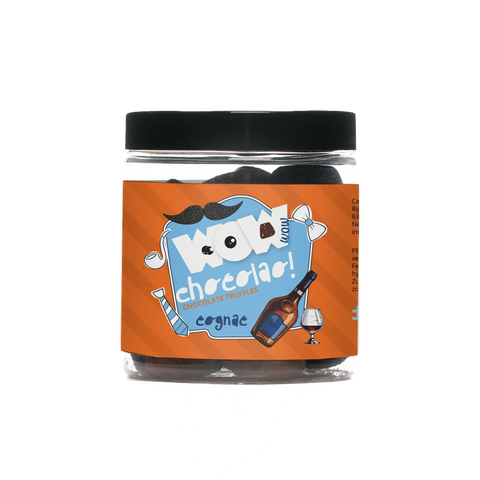 Cognac - Father's day chocolate truffles - Gifting jar 130g - WOW Chocolao!