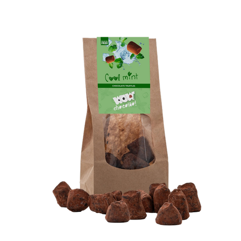 Mint Chocolate Truffles - Biodegradable bag 130g - WOW Chocolao!