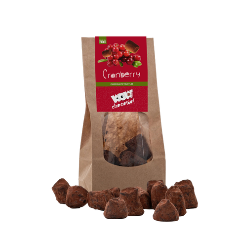 Cranberry Chocolate Truffles - Biodegradable bag 130g - WOW Chocolao!