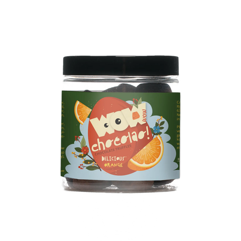 Orange - Easter Chocolate Truffles - Gifting jar 130g - WOW Chocolao!