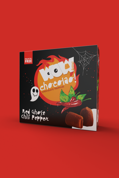 Red Ghost Chili Peppers - Halloween Edition - Chocolate Truffles - WOW Chocolao!