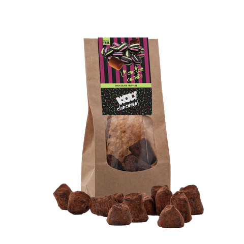 Liquorice Chocolate Truffles - Biodegradable bag 130g - WOW Chocolao!