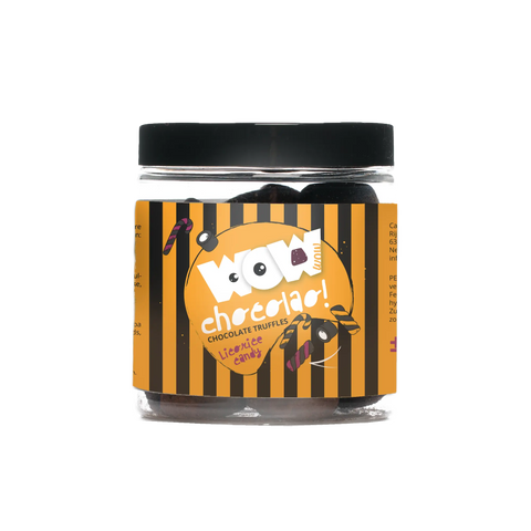 Liquorice Chocolate Truffles - 130g Gifting jar - WOW Chocolao!