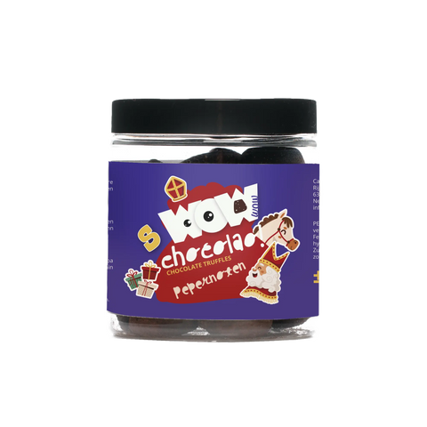 Pepernoten Chocolate Truffles - Sinterklaas edition - Gifting jar 130g - WOW Chocolao!