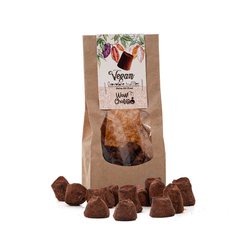 Vegan Chocolate Truffles - Biodegradable bag 130g - WOW Chocolao!