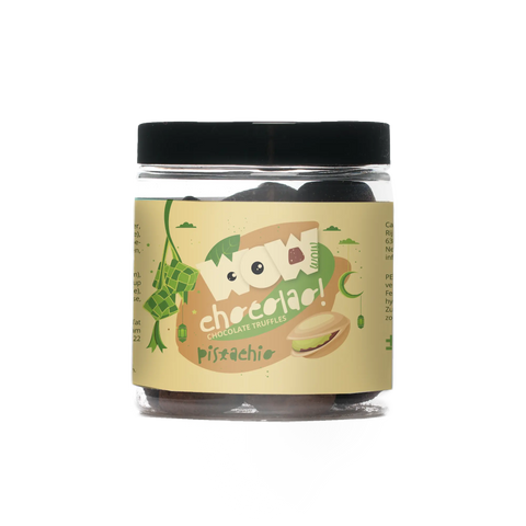 Pistachio - Eid Chocolate truffles - Gifting jar 130g - WOW Chocolao!