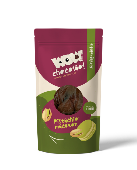Pistachio Macaron - 200g Biodegradable bag - WOW Chocolao!