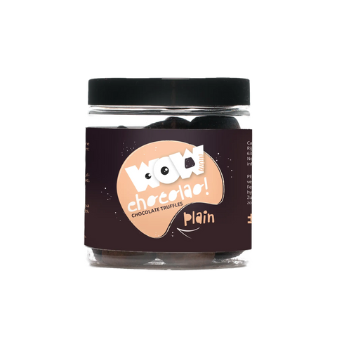 Plain Chocolate Truffles - Gifting jar 130g - WOW Chocolao!