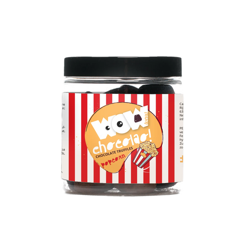 Popcorn Chocolate Truffles - Gifting jar 130g - WOW Chocolao!