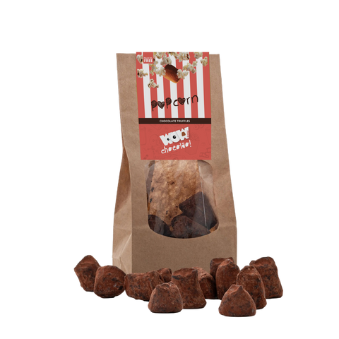 Popcorn Chocolate Truffles - Biodegradable bag 130g - WOW Chocolao!
