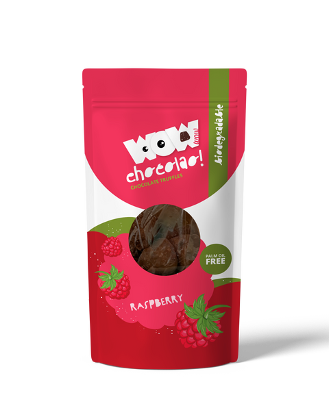 Raspberry - 200g Biodegradable bag - WOW Chocolao!