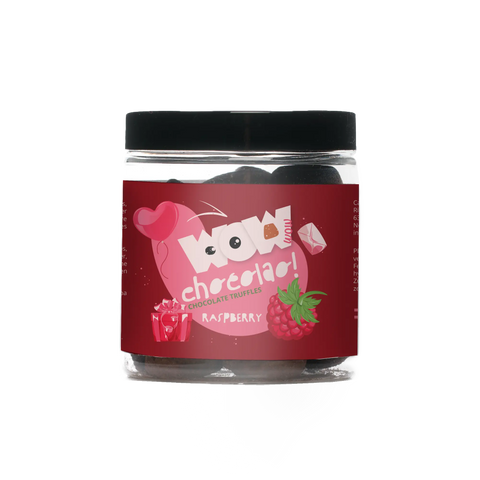 Raspberry Valentine Chocolate Truffles - Gifting jar 130g - WOW Chocolao!