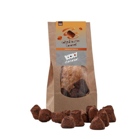 Salted Caramel Chocolate Truffles - Biodegradable bags 130g - WOW Chocolao!
