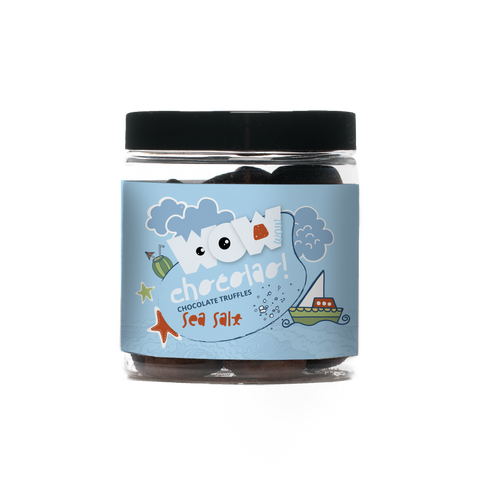 Sea salt Summer edition Chocolate Truffles - 130g Gifting jar - WOW Chocolao!
