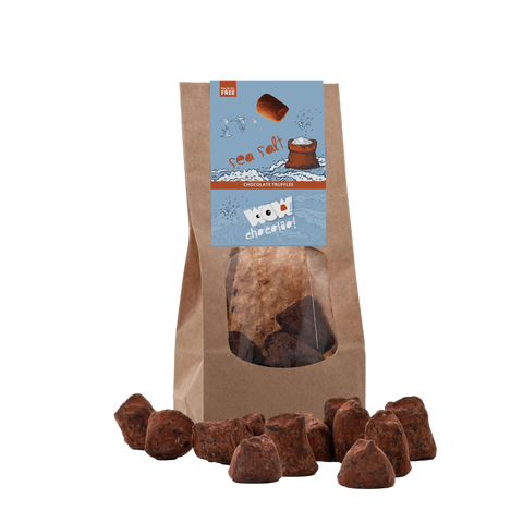 Sea Salt Truffles - Biodegradable bag 130g - WOW Chocolao!